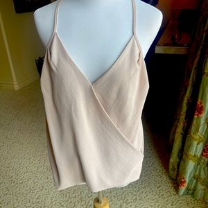 Vici cream crossover tank top, size M, dry cleaned, no flaws